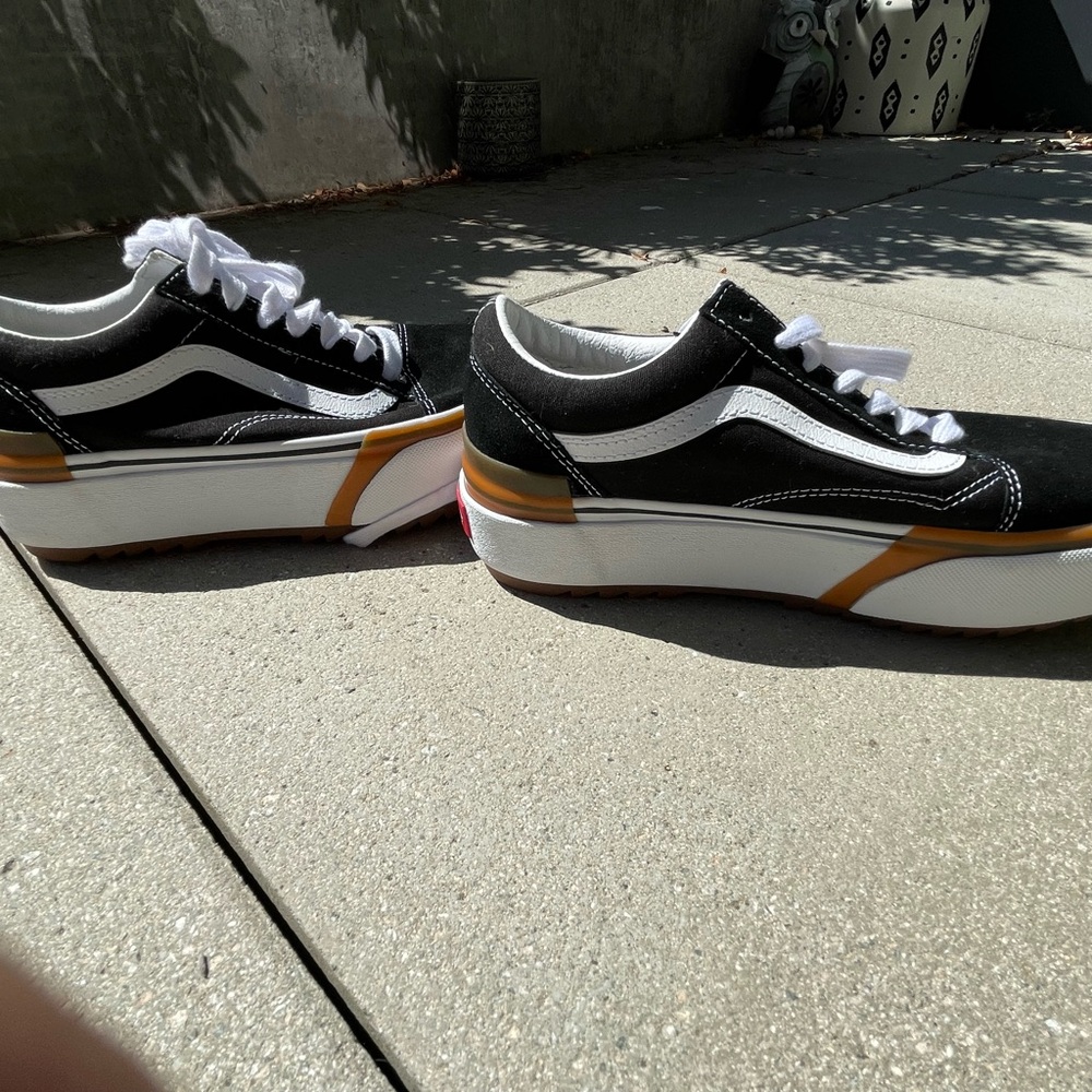 Vans Old Skool Platform Stacked Sneaker Size 7.5 - Picture 4 of 5